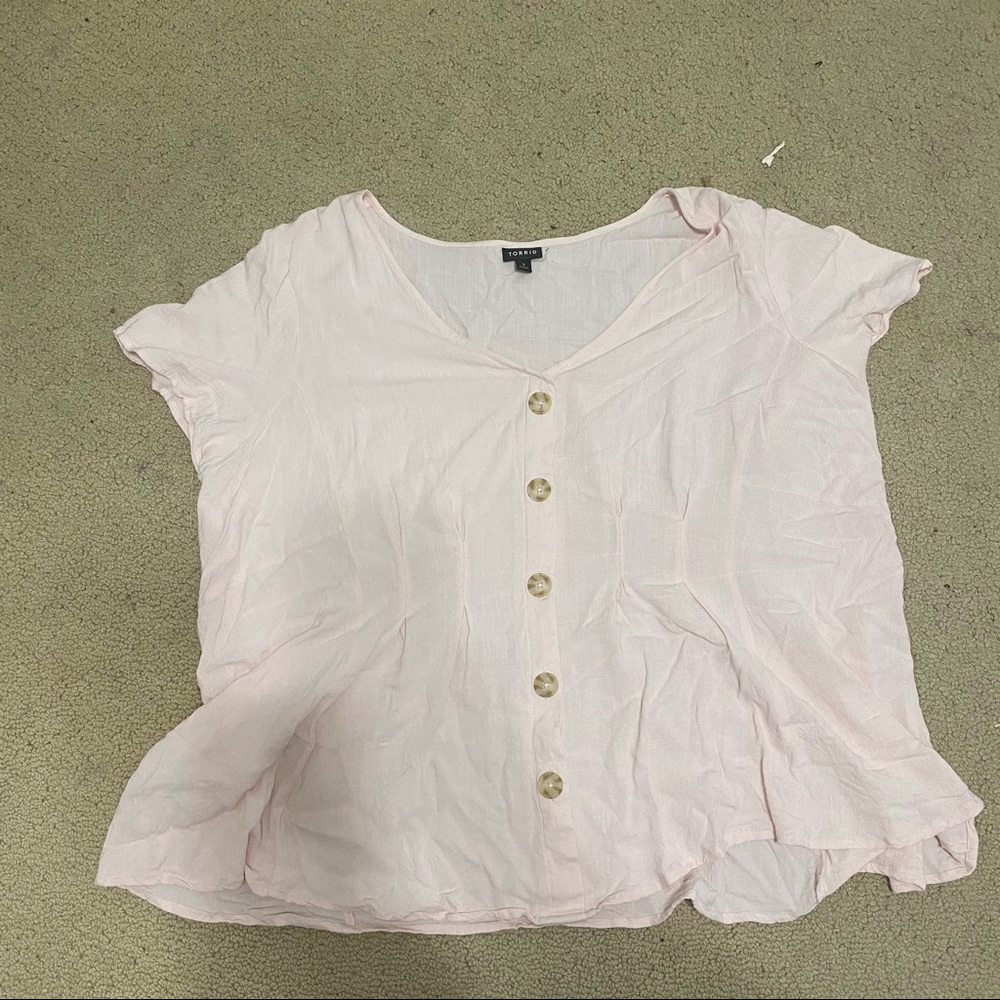 Peplum Linen Plus Top